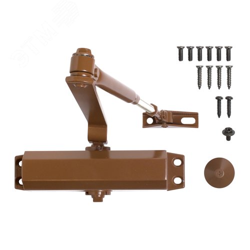 Доводчик дверной АЛЛЮР COMFORT ДД 165/3-4 A-C (до 100 кг) коричневый - фото 8