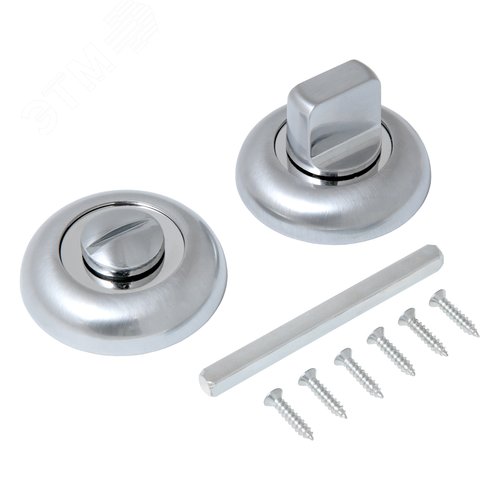 Сантехническая завертка к ручкам СТАНДАРТ P-BK-R1 SN/CP мат.никель/хром - фото 3