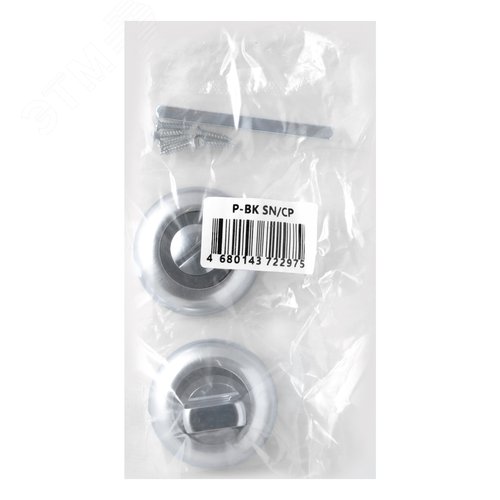 Сантехническая завертка к ручкам СТАНДАРТ P-BK-R1 SN/CP мат.никель/хром - фото 4