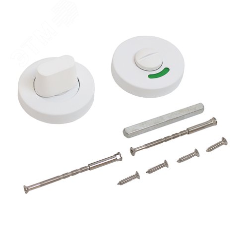 Сантехническая завертка к ручкам СТАНДАРТ 02WC SS WHITE БЕЛАЯ INOX нержавеющая сталь - фото 2