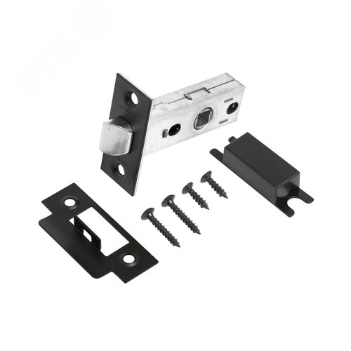 Защёлка  АЛЛЮР АРТ L45-8 BL матовый черный - фото 1