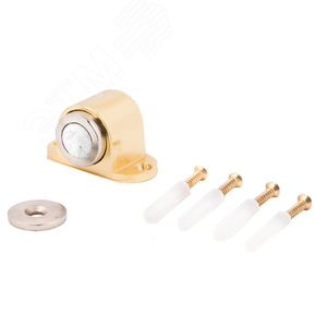 Изображение товара Ограничитель дверной магнитный с фиксацией, напольный, СТАНДАРТ 926 GP пушка золото (шт)