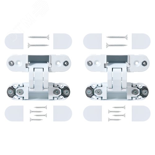 Петля дверная АЛЛЮР АРТ 110*30 3D матовый белый RAL 9016 - фото 3