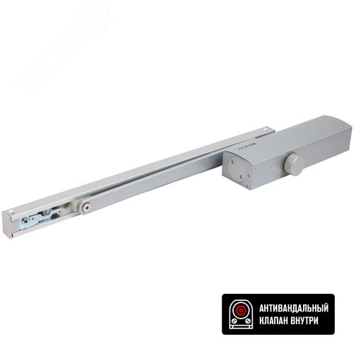 Изображение товара Доводчик дверной БУЛАТ PROFI ДД 802/5 BH-S (25-120 кг) серебро (шт)