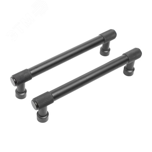 Ручка-скоба мебельная StahlBuro AP2307-96 2шт., BL матовый черный - фото 1