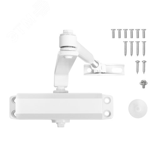 Доводчик дверной АЛЛЮР COMFORT ДД 132/2-3 A-W (до 80 кг) белый - фото 6