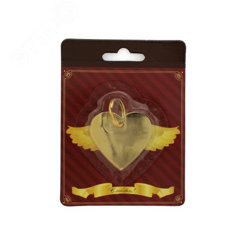 Брелок для гравировки - Сердечко  золото - фото 1