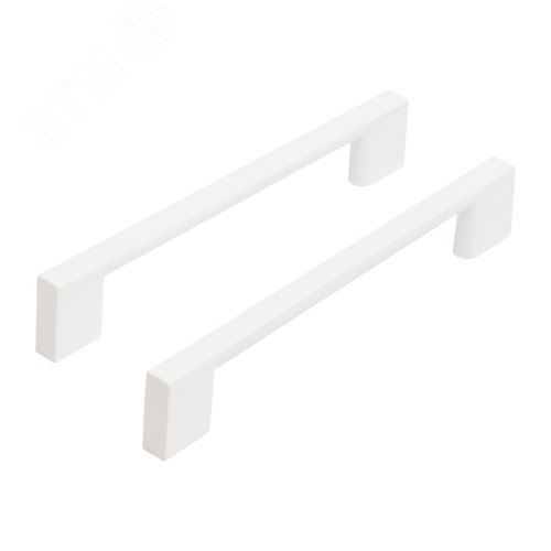 Ручка-скоба мебельная StahlBuro A302-128 2шт., W матовый белый - фото 1