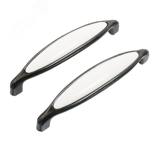 Ручка-скоба мебельная StahlBuro C0003-128 2шт., BL матовый черный - фото 1