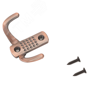 Изображение товара Крючок-вешалка двухрожковый, СТАНДАРТ 212 B AC старая медь (шт)