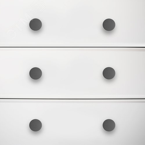 Ручка-кнопка мебельная StahlBuro AP2401 2шт., BL матовый черный - фото 2