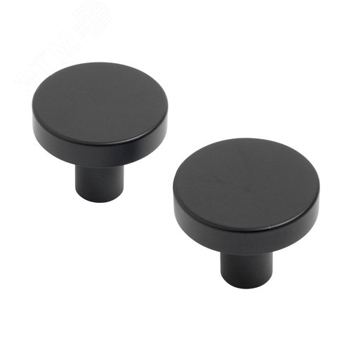 Изображение товара Ручка-кнопка мебельная StahlBuro AP2401 2шт., BL матовый черный (шт)