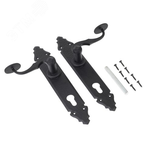 Комплект ручек АЛЛЮР РН-57Z 85 мм BL матовый черный - фото 4