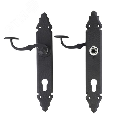 Комплект ручек АЛЛЮР РН-57Z 85 мм BL матовый черный - фото 2