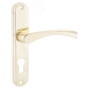 Изображение товара Ручка на планке под замок и цилиндровый механизм (комплект), АЛЛЮР 103-1 55мм GP золото (шт)