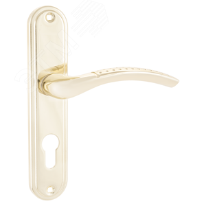 Изображение товара Ручка на планке под замок и цилиндровый механизм (комплект), АЛЛЮР 132-1 55мм GP золото (шт)