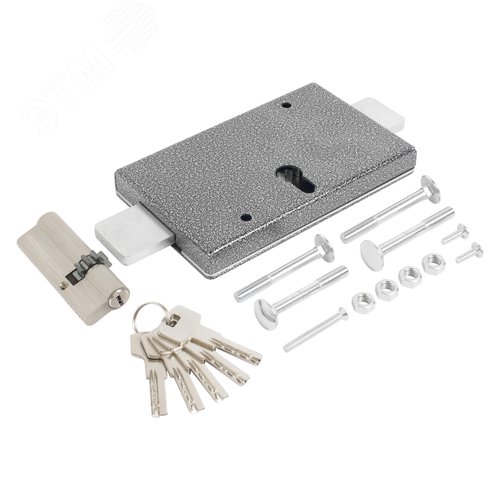 Замок накладной АЛЛЮР ЗГЦ серебро - фото 2