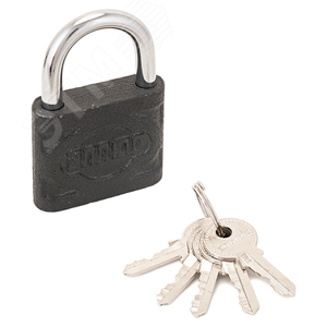 Изображение товара Замок навесной с цилиндровым механизмом секрета, АЛЛЮР ВС1Ч-4508 черный (шт)