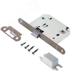 Изображение товара Защелка врезная универсальная без ручек для деревянных межкомнатных дверей, АЛЛЮР АРТ L7050PR MBN графит (шт)