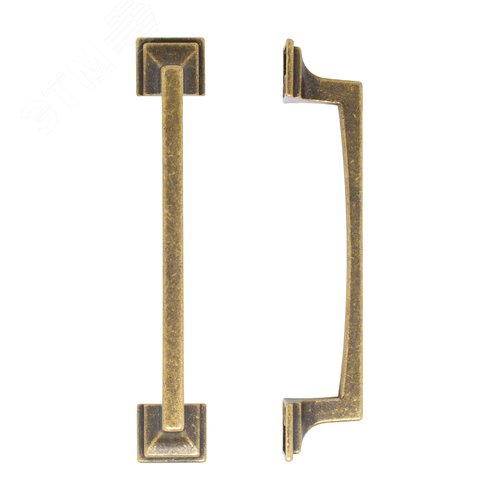 Ручка-скоба мебельная StahlBuro C2525-128 2шт., AB состаренная бронза - фото 2