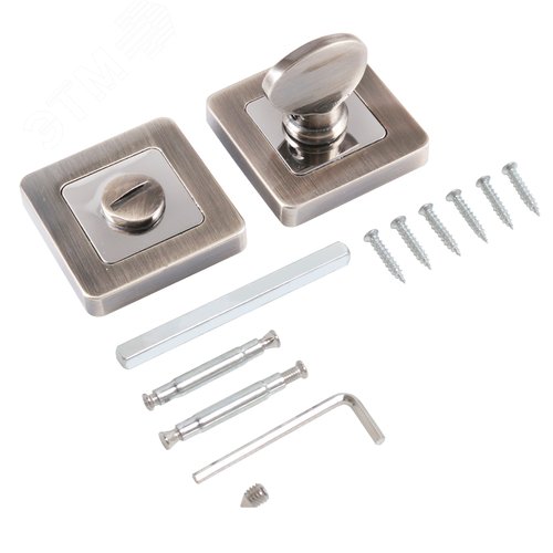 Сантехническая завертка к ручкам АЛЛЮР АРТ BK-S1 AB/CP(4102) ст.бронза/хром - фото 4