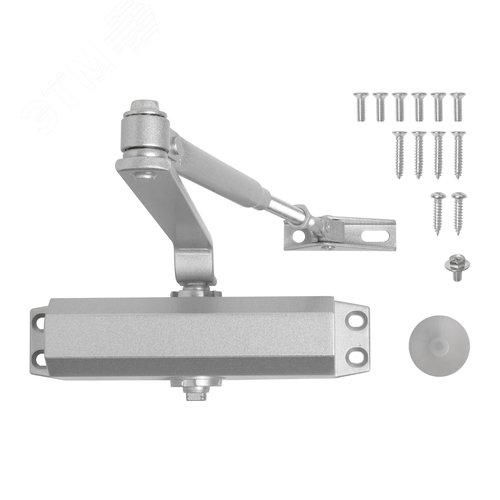 Доводчик дверной АЛЛЮР COMFORT ДД 168/3-5 A-S (до 120 кг) серебро - фото 2