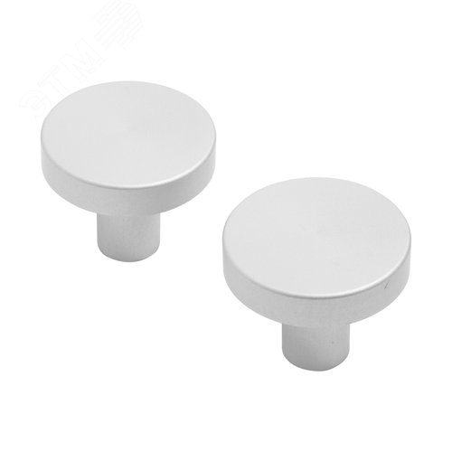 Ручка-кнопка мебельная StahlBuro AP2401 2шт., W матовый белый хром - фото 1