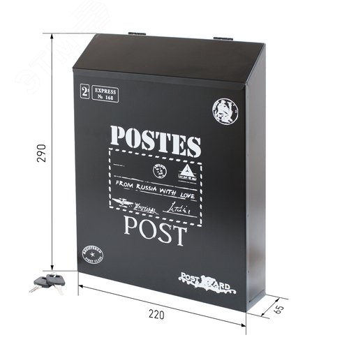 Ящик почтовый АЛЛЮР №3010 черный - фото 4