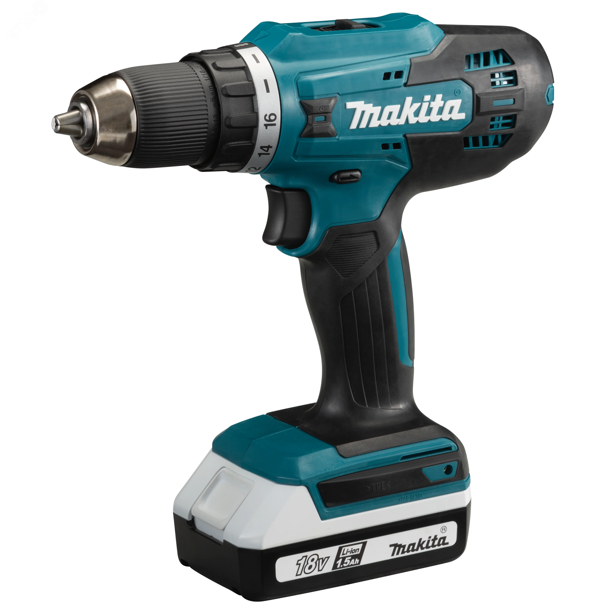 Изображение товара Аккумуляторная дрель-шуруповерт Makita DF488D002 18В двухскоростная работа