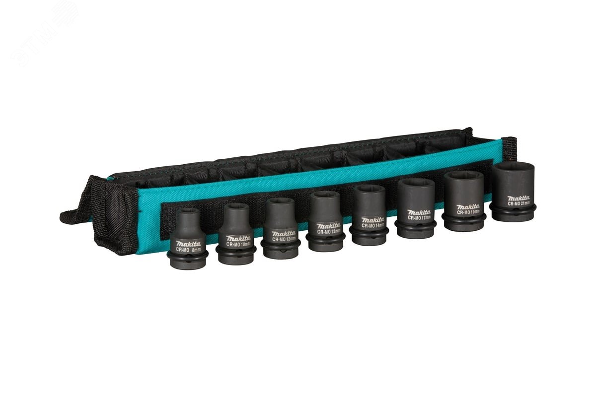 Изображение товара Набор ударных торцовых головок Impact Black 1/2'', 8 шт (8,10,12,13,14,17,19,21 мм) (шт)