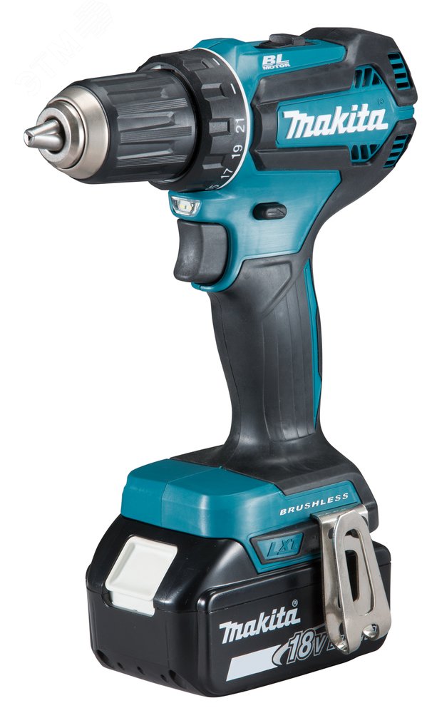 Изображение товара Аккумуляторная дрель-шуруповерт Makita DDF485RFE 18В 13мм 50Нм в кейсе