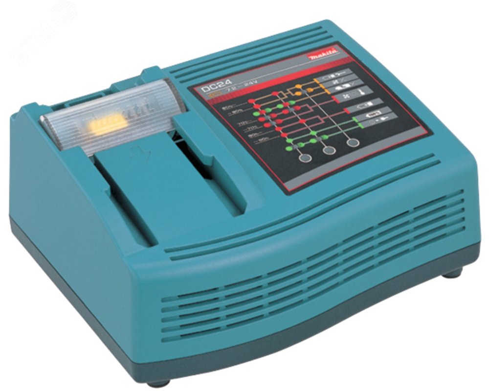 Изображение товара Зарядное устройство Makita DC24SA для Ni-Cd, Ni-MH и Li-Ion аккумуляторов 24 В