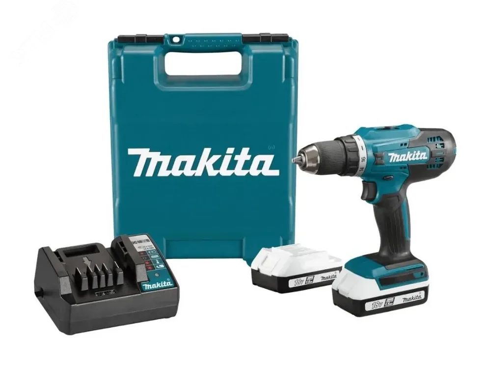 Изображение товара Аккумуляторная дрель-шуруповерт Makita DF488D002 18В двухскоростная работа