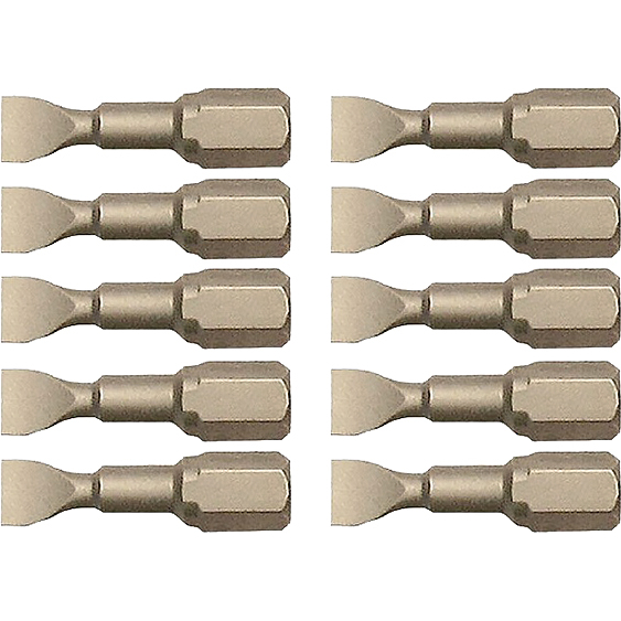 Насадка бита SL1.6x8.0, 25 мм, E-form (MZ), 10 шт.