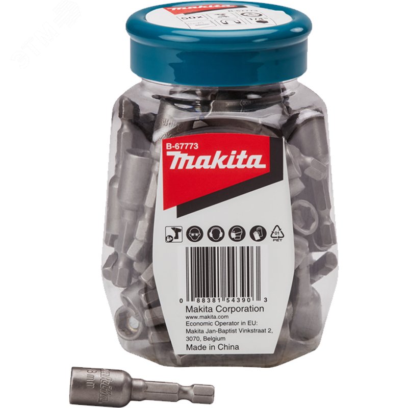 Изображение товара Магнитная насадка для кровельных саморезов Makita B-67773 8 мм 50 шт