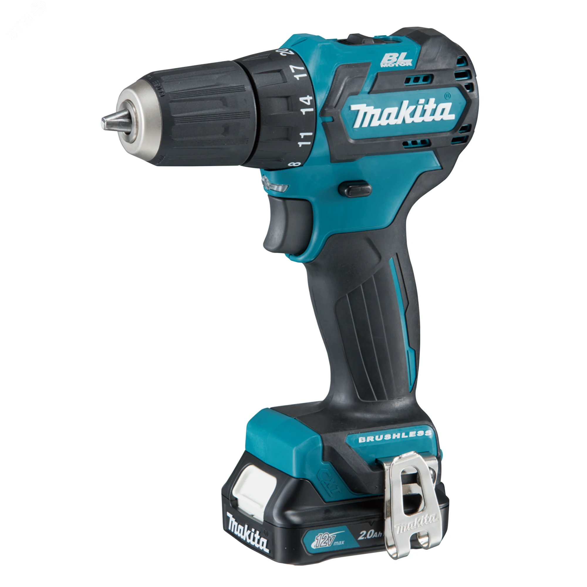 Изображение товара Аккумуляторная дрель-шуруповерт Makita DF332DWME 12 В 35 Нм кейс + 2 аккумулятора