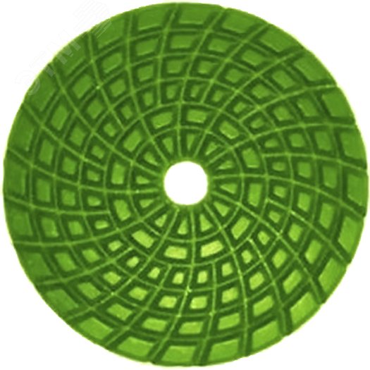 Изображение товара Диск алмазный полировальный гранит/мрамор d100 мм, светло-зеленый (зерно 1500) (шт)