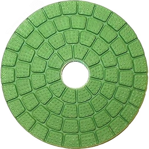 Изображение товара Диск алмазный полировальный гранит/мрамор d100 мм, зеленый (финиш) (шт)