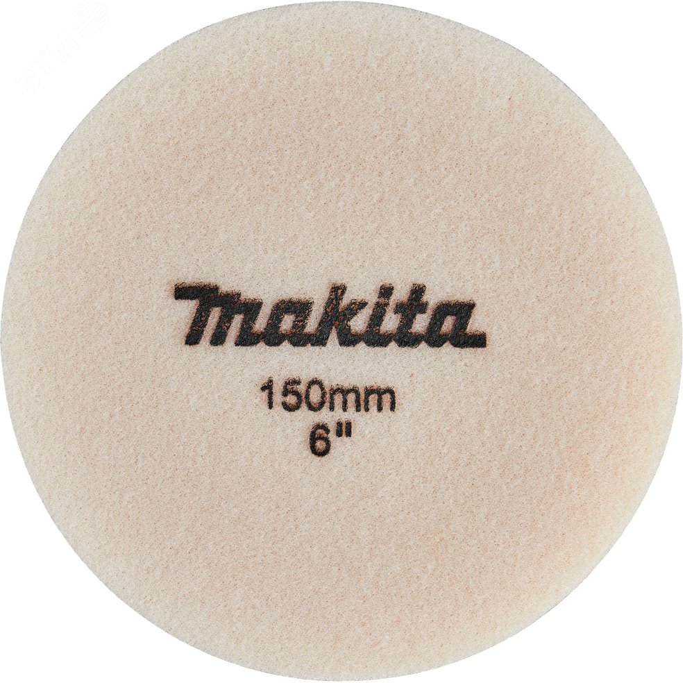 Насадка полировальная из поролона 150 мм (плоская, оранжевая, липучка) D-62527 Makita - превью 2