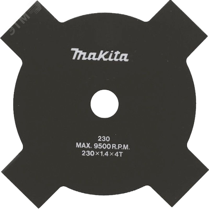 Изображение товара Нож для травы Makita DA00000169 4 зуба диаметр 230 мм посадочный 25.4 мм