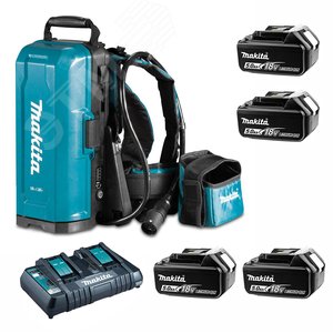 Изображение товара Ранцевый адаптер для аккумуляторов PDC01 с адаптерами на 18В и 36В (BL1850Bx4шт.,DC18RD) (шт)