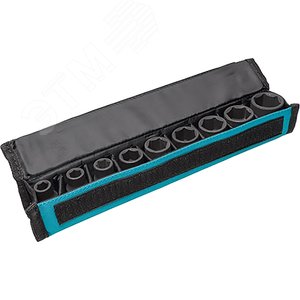 Изображение товара Набор ударных торцовых головок в тканевом чехле 1/2'' 9шт. (10, 11, 13, 17, 19, 21, 22, 24, 27 мм) (шт)