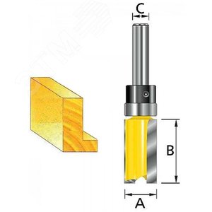 Изображение товара Фреза кромочная прямая 19х25х8х32х2Т, хвост. подшипник (шт)
