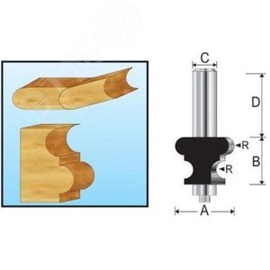 Изображение товара Фреза кромочная фигурная 31.8х25,4х12х38х2Т (шт)