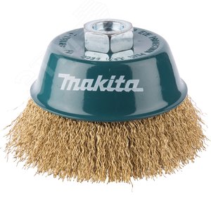 Изображение товара Щетка проволочная чашечная (d100 мм, толщина проволоки 0.3 мм, гофрированная, латунь, M14x2) (шт)