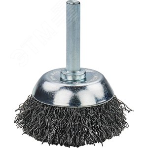 Изображение товара Щетка проволочная чашечная (d38 мм, толщина проволоки 0.3 мм, гофрированная, металл, 6 мм) (шт)