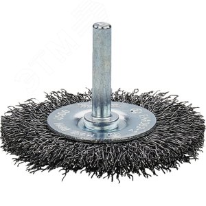 Изображение товара Щетка проволочная дисковая (d63 мм, толщина проволоки 0.3 мм, гофрированная, металл, 6 мм) (шт)