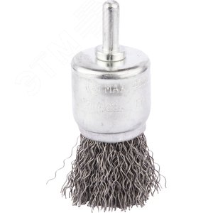 Изображение товара Щетка проволочная кистевая (d30 мм, толщина проволоки 0.3 мм, гофрированная, металл, 6 мм) (шт)