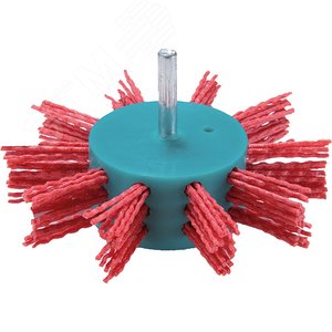 Изображение товара Щетка нейлоновая дисковая ''Звезда'' (d100 мм, красная, G80, 6 мм) (шт)