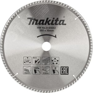Изображение товара Пильный диск универсальный для алюминия/дерева/пластика, 305x30x2.8/2x100T (шт)